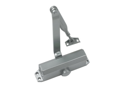 Power Size 3 Entry Level Closer. Silver Powder Coat Steel., Morgans OJ