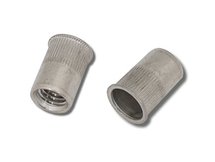 A2 St.Stl Reduced Head Round Knurled Body Rivet Nuts, Morgans OJ