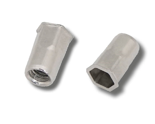 A4 St.Stl Reduced Head Part Hexagon Body Open Rivet Nuts, Morgans OJ
