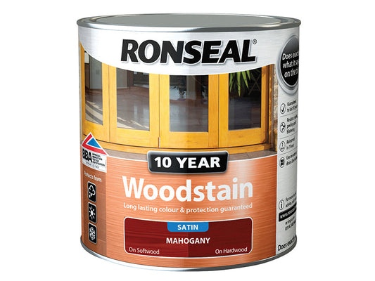 10 Year Woodstain Mahogany 2.5 litre, Ronseal