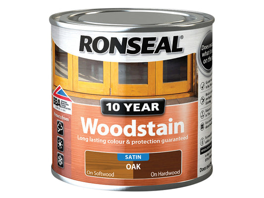 10 Year Woodstain Oak 250ml, Ronseal