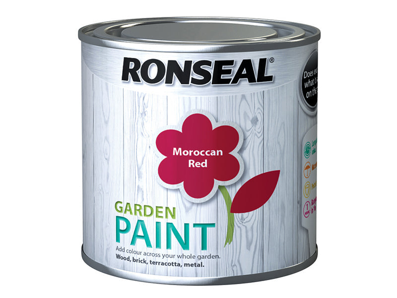 Garden Paint Moroccan Red 250ml, Ronseal