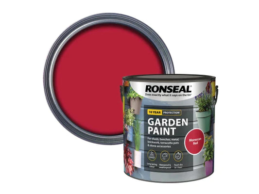 Garden Paint Moroccan Red 2.5 litre, Ronseal