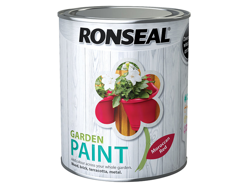 Garden Paint Moroccan Red 750ml, Ronseal