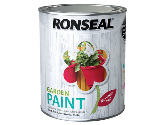 Garden Paint Moroccan Red 750ml, Ronseal