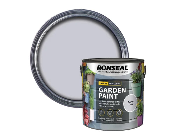 Garden Paint Pewter Grey 2.5 litre, Ronseal