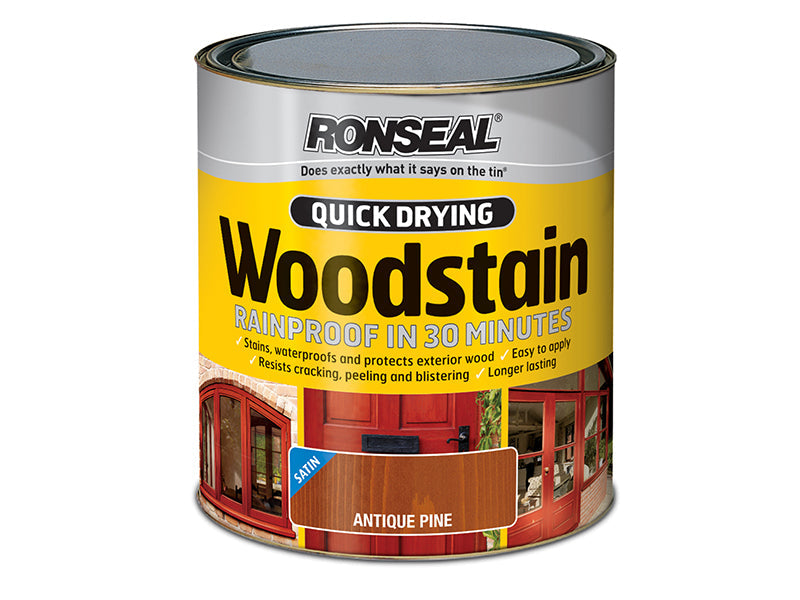 Quick Drying Woodstain Satin Dark Oak 750ml, Ronseal