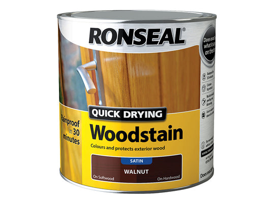 Quick Drying Woodstain Satin Smoked Walnut 2.5 litre, Ronseal