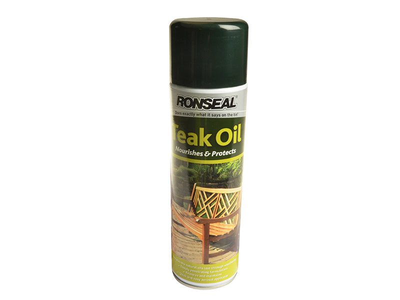 Garden Furniture Teak Oil Aerosol 500ml, Ronseal