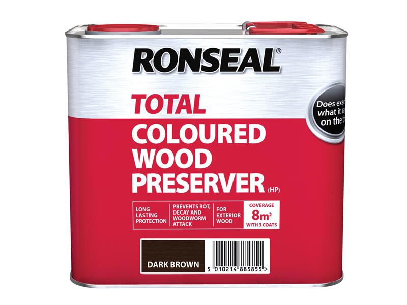 Trade Total Wood Preserver Dark Brown 2.5 litre, Ronseal