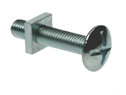 M5 BZP Mushroom Hd Roofing Bolts & Nuts, Morgans OJ