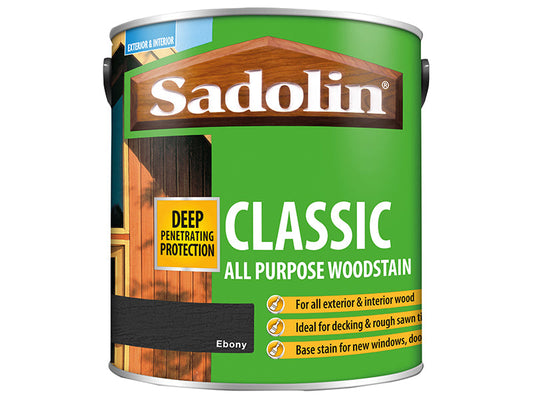 Classic Wood Protection Ebony 2.5 litre, Sadolin