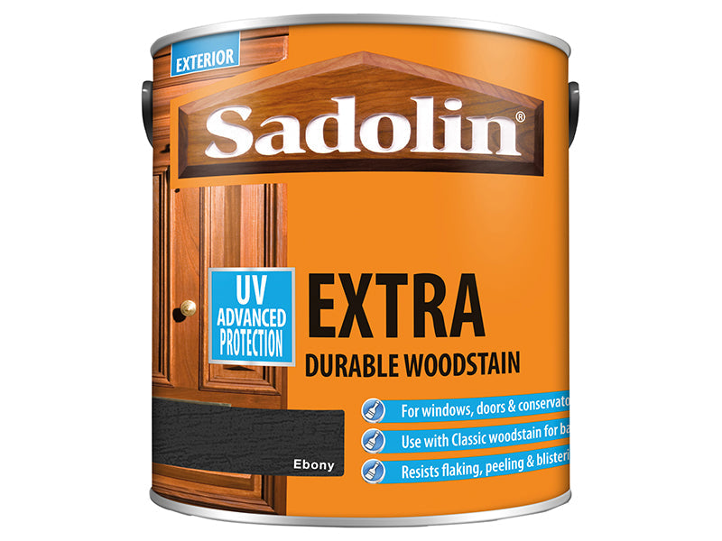 Extra Durable Woodstain Ebony 2.5 litre, Sadolin