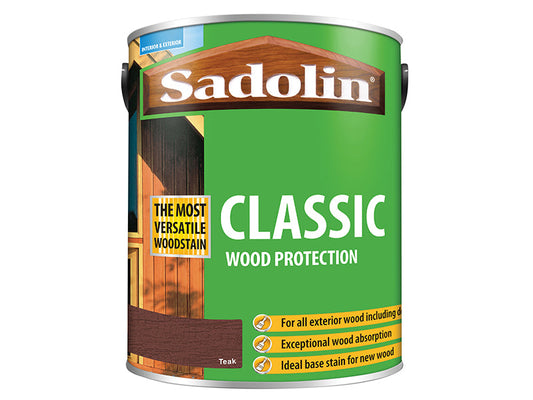 Classic Wood Protection Teak 5 litre, Sadolin