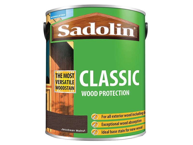Classic Wood Protection Jacobean Walnut 5 litre, Sadolin