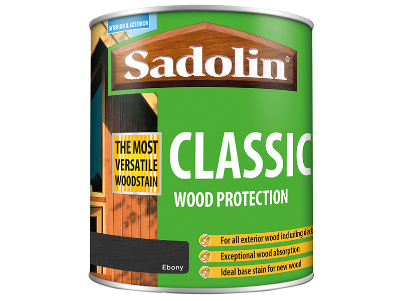 Classic Wood Protection Ebony 1 litre, Sadolin