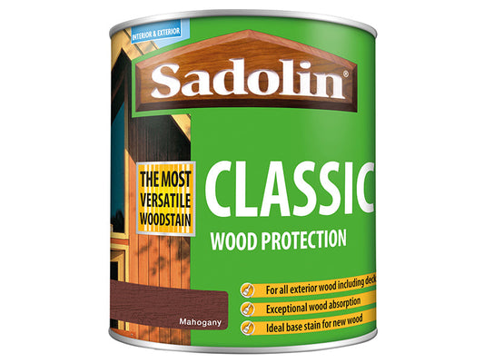 Classic Wood Protection Mahogany 1 litre, Sadolin