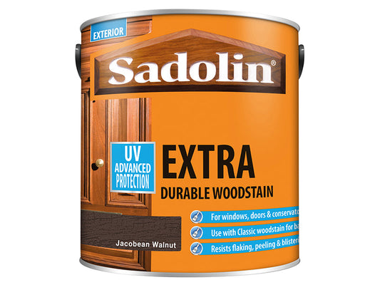 Extra Durable Woodstain Jacobean Walnut 2.5 litre, Sadolin