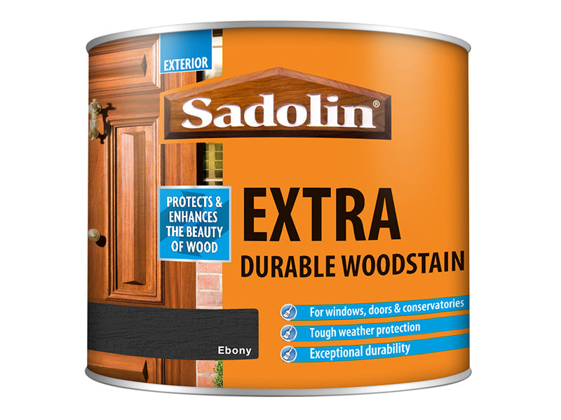 Extra Durable Woodstain Ebony 500ml, Sadolin