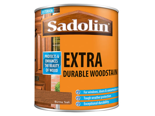 Extra Durable Woodstain Burma Teak 1 litre, Sadolin