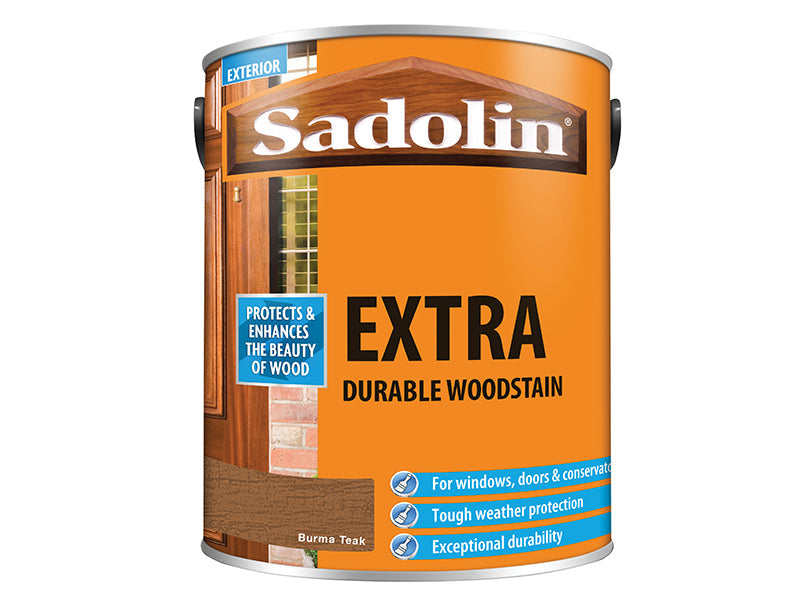 Extra Durable Woodstain Burma Teak 5 litre, Sadolin