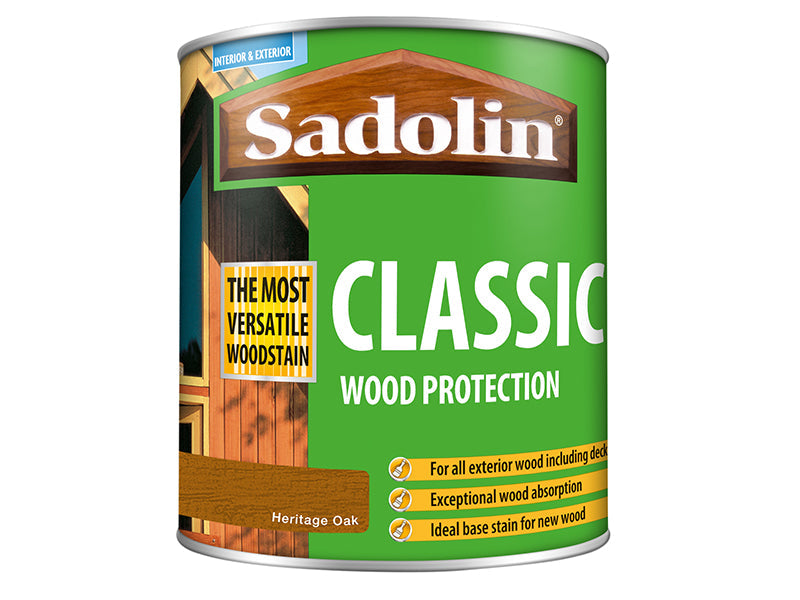 Classic Wood Protection Heritage Oak 1 litre, Sadolin
