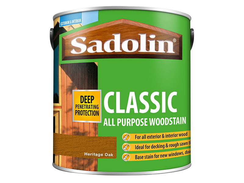 Classic Wood Protection Heritage Oak 2.5 litre, Sadolin