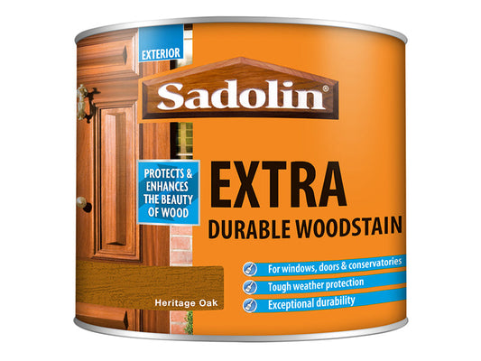 Extra Durable Woodstain Heritage Oak 500ml, Sadolin