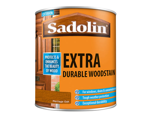 Extra Durable Woodstain Heritage Oak 1 litre, Sadolin