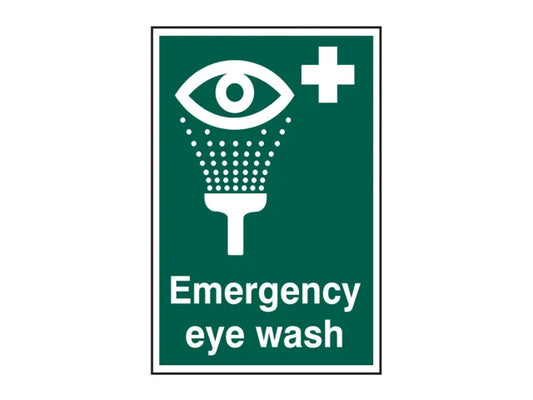 Emergency Eye Wash - PVC Sign 200 x 300mm, Scan