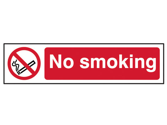 No Smoking - PVC 200 x 50mm, Scan