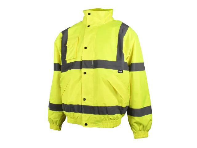 Hi-Vis Yellow Bomber Jacket - L (44in), Scan