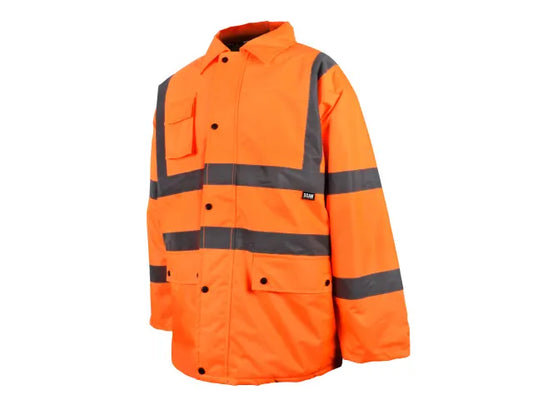 Hi-Vis Motorway Jacket Orange - L (44in), Scan