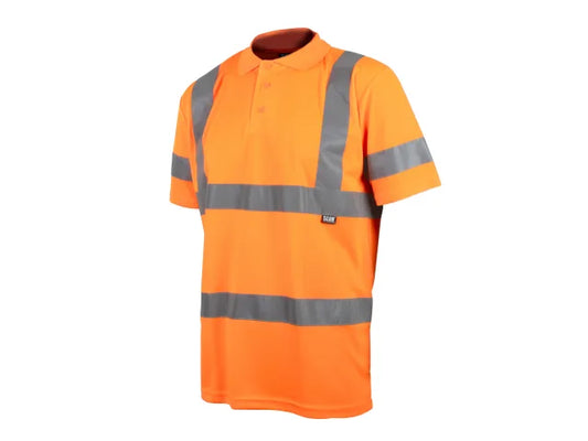 Hi-Vis Polo Shirt Orange - XL (46in), Scan