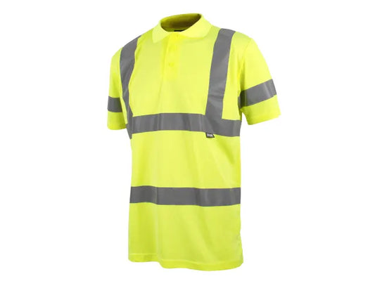 Hi-Vis Polo Shirt Yellow - M (40in), Scan