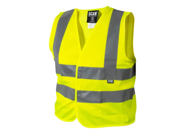 Hi-Vis Waistcoat Yellow - Child 10-13, Scan