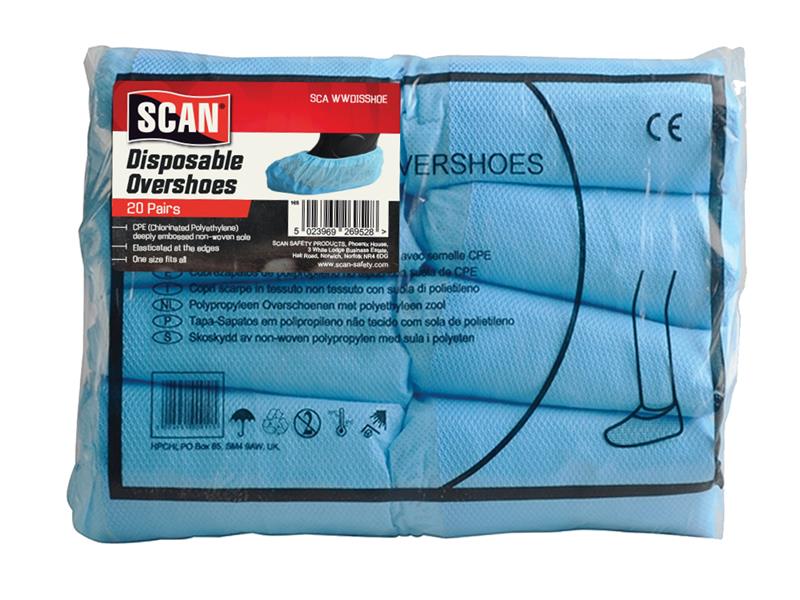 Disposable Overshoes (20 pairs), Scan