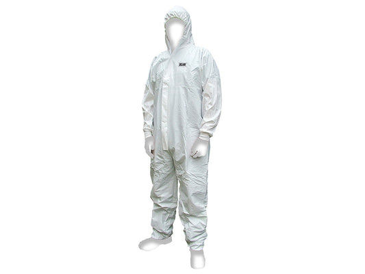 Chemical Splash Resistant Disposable Coverall White Type 5/6 M (36-39in), Scan