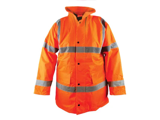 Hi-Vis Motorway Jacket Orange - M (41in), Scan