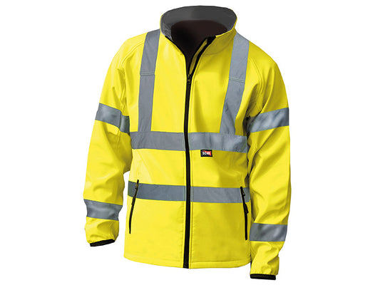 Hi-Vis Yellow Softshell Jacket - XXL (52in), Scan