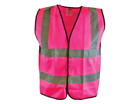 Hi-Vis Pink Waistcoat - L (44in), Scan