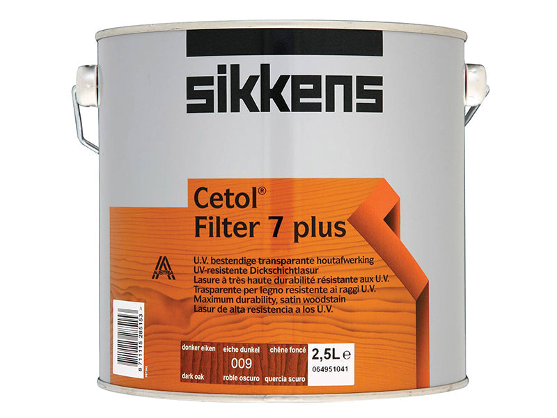 Cetol Filter 7 Plus Translucent Woodstain Dark Oak 5 litre, Sikkens