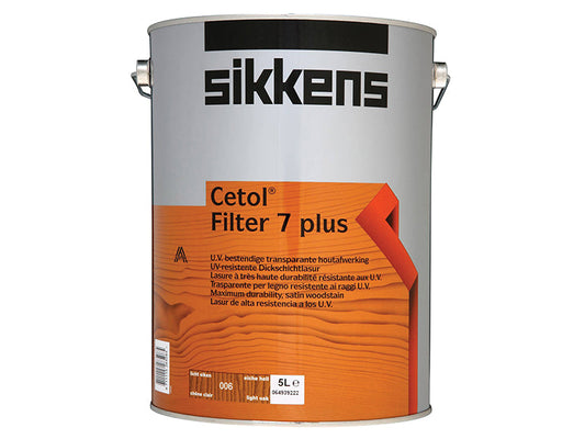 Cetol Filter 7 Plus Translucent Woodstain Light Oak 5 litre, Sikkens