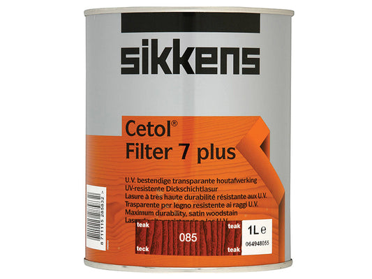 Cetol Filter 7 Plus Translucent Woodstain Teak 1 litre, Sikkens