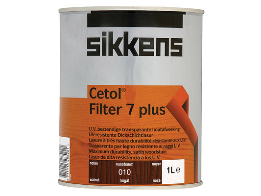 Cetol Filter 7 Plus Translucent Woodstain Walnut 1 litre, Sikkens