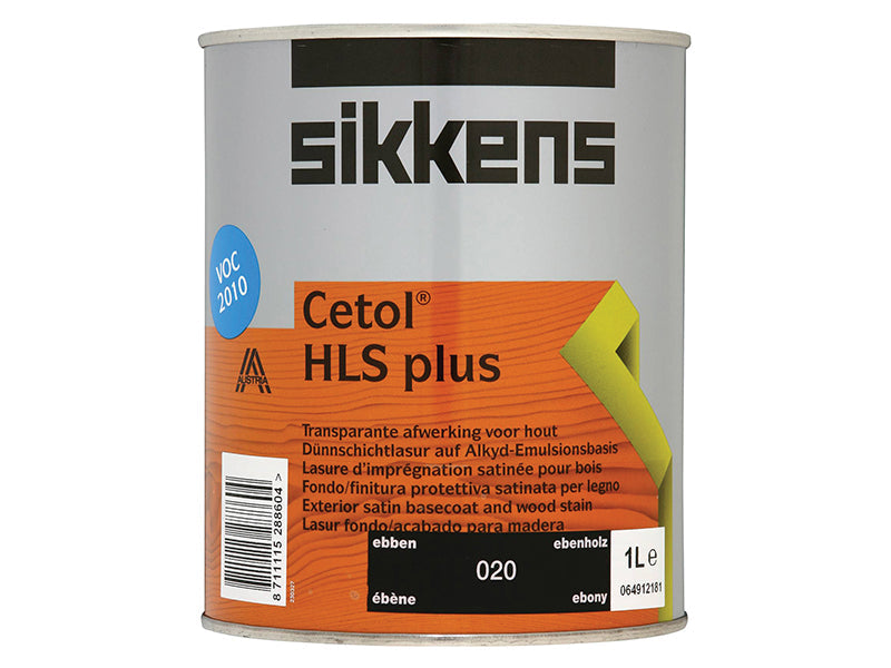 Cetol HLS Plus Translucent Woodstain Ebony 1 litre, Sikkens