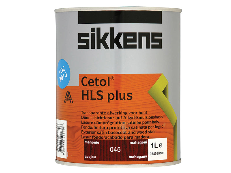 Cetol HLS Plus Translucent Woodstain Mahogany 1 litre, Sikkens