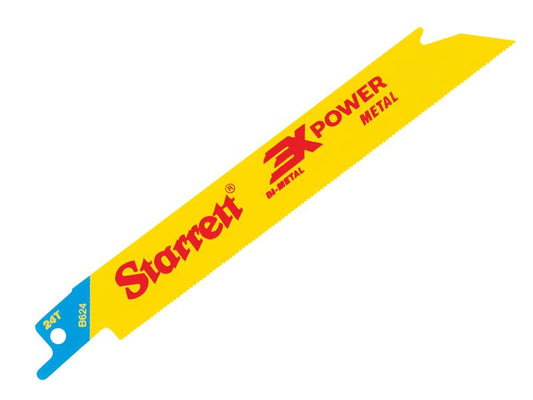 B624-5 Bi-Metal Reciprocating Blade, Metal Straight 152mm 24 TPI (Pack 5), Starrett