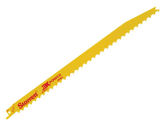 BT123-5 Bi-Metal Reciprocating Blade, Wood Tapered 300mm 3 TPI (Pack 5), Starrett