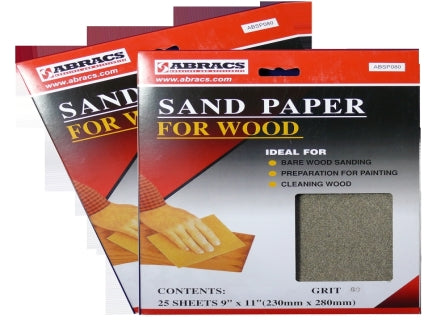 230mm x 280mm (9"x11") Sandpaper Sheets., Morgans OJ
